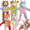 Nocciola 5PC No Stuffing Puppy Toys - Dog Toys Plushies Whimsical Variety