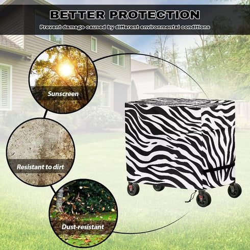 80 Quart Rolling Cooler Cart Cover, Waterproof Easy to Clean Outdoor Cart Cover with Adjustable Drawstring