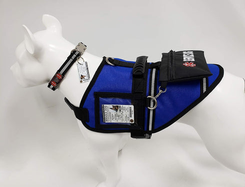 ActiveDogs Service Dog Large Clip-On Pouch, Embroidered Accessory with Medical Alert Sign for K9 Harness, 7" x 5"