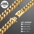 Dog Chain Collar, 19mm Snap Clasp, Stainless Steel 18K Gold Curb Chain, Pet Walking Collar (26 inches)