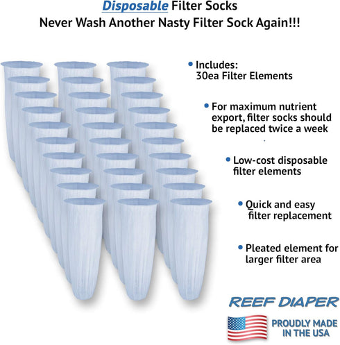 Disposable Filter Sock Replacement Elements for 4” Flange Assemblies (30 Pack)