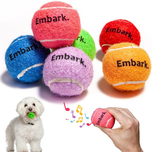 Colorful Squeaky Tennis Balls for Small Dogs, 1.5 Inch 6 Pack, Dog Training Toys for Positive Reinforcement Fetch
