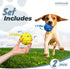 MISHMASH Vision Dog Ball made with Premium Bite-Proof ETPU, Aggressive Chewers Waterproof Bouncy Interactive Dog Toy, Durable Tennis Ball for Medium to Large Breeds/Dogs/Puppies, (2 Pack)