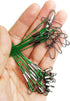 Fishing Wire Leaders for Saltwater, 30pcs Stainless Steel Line Leaders, 19" Nylon-Coated 100 LB Wire Rig