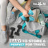 Yes4All Neoprene Coated Dumbbell Hand Weight Sets of 2 - Multiple Weight Options, 15 Colors, Anti-roll, Anti-Slip.