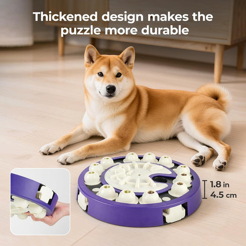 3 Dog Puzzle Toys Levels, Interactive Cognitive Toy for Smart Dogs, Food Puzzles Game for IQ Training Brain Mental
