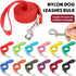 12 Pcs Nylon Dog Leash Bulk 5ft Dog Training Leash 12 Colors Puppy Leash Dog Long Line Puppy Traction Rope for Small Medium Dogs Training, Play, Camping, or Backyard (Bright Colors)