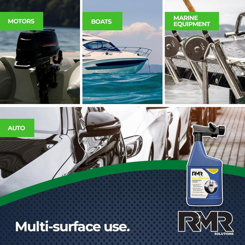 32 RMR Salt Remover Concentrate Cleaner, Salt & Rust Remover & Engine Flush for Boats, Trucks, & Vehicles, Ounce Bottle
