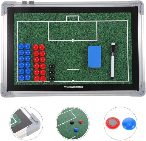 Football Coaching Board Soccer Training Whiteboard Aluminum Alloy Dry Erase Marker Board for Coaches with Magnetic