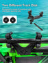 Kayak Paddle Holder, Dual Head Kayak Track Mount Accessories for Fishing, Offset Paddle Holder for Kayaking