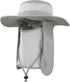 Outdoor Sun Hat with UPF 50 Protection, Waterproof Fishing Hat with Face Cover Summer Neck Flap