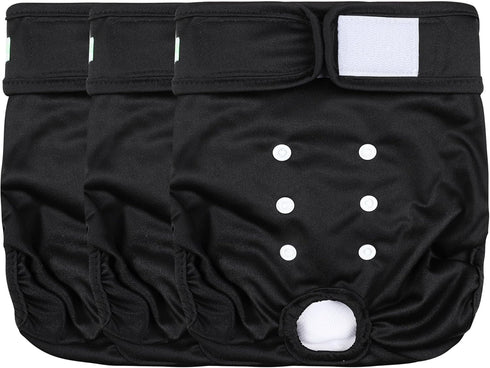 wegreeco Washable Female Dog Diapers Highly Absorbent Reusable Diapers for Dog in
