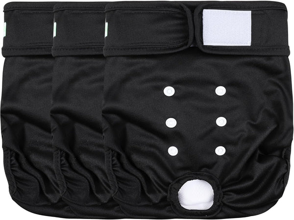 wegreeco Washable Female Dog Diapers Highly Absorbent Reusable Diapers for Dog in