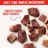 3oz Stella & Chewy's Freeze-Dried Raw Beef Heart Dog Treats - Single Ingredient, No Additives - Premium Training Treats
