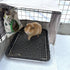 DOZZOPET 2 Rabbit,Ferret,Chinchilla Guinea Pigs Litter Box with Stainless Steel Grid & Reusable Waterproof Liners
