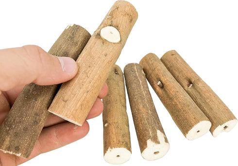 Bonka Bird Toys 1211 Pk6 Natural Bark Sola Sticks - 6-Pack, 3" Long, Soft Chew Toy for Birds