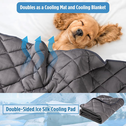 Paw Legend Dog Cooling Mat for Dogs & Cats, Washable Cooling Pad, Summer Cool Tech Fabric for Dog Sleeping Pad - Large