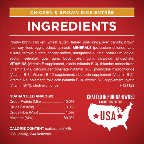 Pack (2 Packs 6) 13 oz. Purina ONE Tender Cuts in Gravy Chicken and Brown Rice, and Beef and Barley Entrees Wet Dog