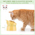 Zhehao 4 Pcs Elevated Cat Bowls, 15 Degrees Tilted Raised Plastic Food and Water Bowls for Cats and Small Dogs (Bear)