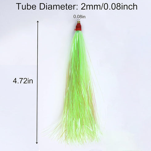 Fishing Teasers, 12/18pcs Squid Teaser Fishing Mylar Flash for Flounder Rigs, Saltwater Fishing Lure in 3 Colors