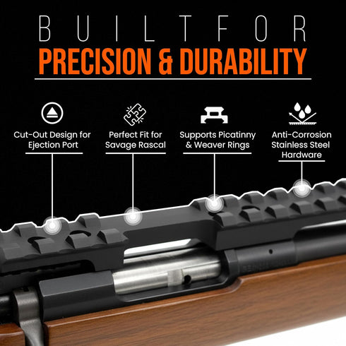 Savage Rascal Rifle Picatinny Rail Mount with Ejection Port Cut-Out