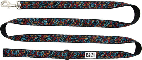 RC Pets 1" x 6 ft Dog Leash with Bones Design