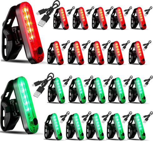 Treela 24 Pieces Kayak Navigation Lights, Battery Powered Waterproof Boat Stern Lights for Night Fishing