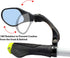 Hafny New Handlebar Bike Mirror, HD Blast-Resistant Glass Lens, HF-MR088LS (Left)