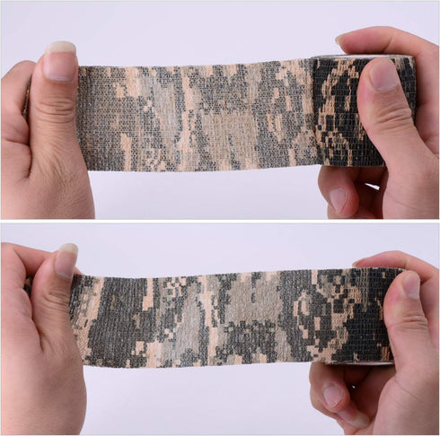 Self-Adhesive Camouflage Tape Wrap, Protective Camo Form Non-Woven Stealth Camo Tape for Outdoor Camping
