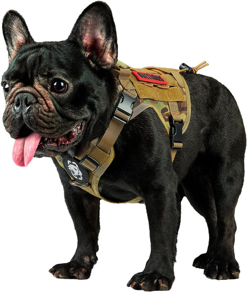 Tactical Dog Harness Vest with Handle, Military No-Pull Vest for Large Medium Dogs, Adjustable for Training and Hiking