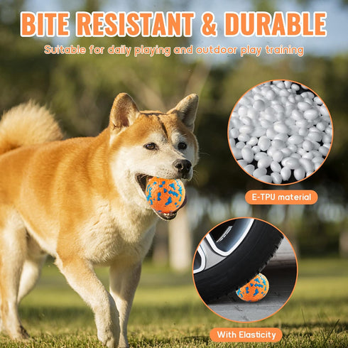 Indestructible Dog Balls - Tennis Balls for Aggressive Chewers - Safe for All Dog Sizes - Training Fetch Toys