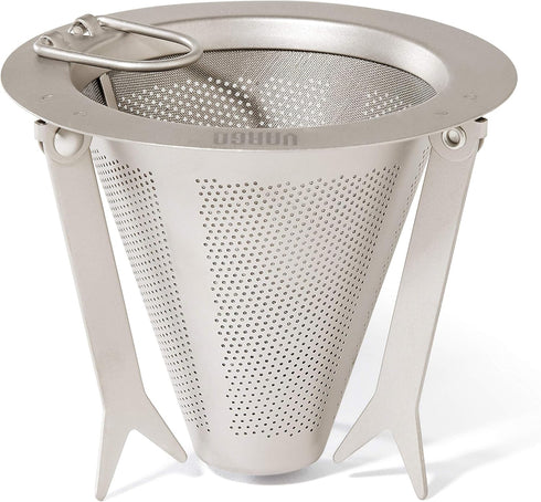 Backpackers T-474 Vargo Titanium Travel Coffee Filter | Compact Solo Pour Over Coffee Maker that Fits on Mugs |