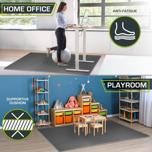 ProsourceFit Extra Thick Puzzle Exercise Mat ¾” and 1", EVA Foam Interlocking Tiles for Home Gym Flooring