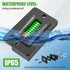 10L0L 12V-72V IP65 Battery Monitor for Golf Cart, LED Battery Level Indicator Meter for Lead-Acid & Lithium Batteries