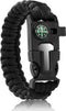 Survival Bracelets for Men, Paracord Tactical 5-in-1 Camping Gear Kit with 12-ft Detachable Rope and Multitools