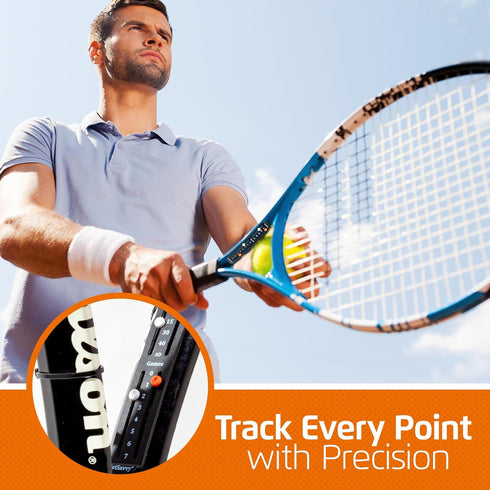 Tennis Score Keeper for Racket and Paddle Easy-to-Mount Point Tracker for Recording Points Games and Sets