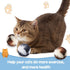 Skylety 8 Pieces Cat Pom Poms Ball with Catnip, Soft Plush Fuzzy Balls for Kitten Interactive Play