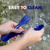 Tapirus 4 Blue Spork to Go Set, Durable BPA Free Spoon, Fork, Knife Combo Utensils for Camping in Carrying Case