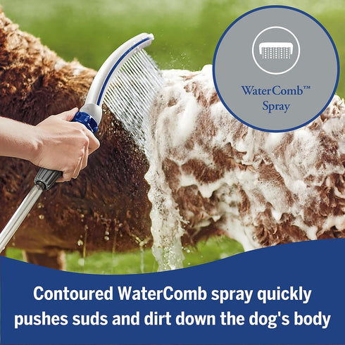 Waterpik Pet Wand Pro Dog Shower Attachment for Fast and Easy Dog Bathing, Indoor and Outdoor Sprayer, Includes 8-Foot