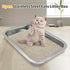 4Pack Surface(2XL:15.7 11.8 2 Fhiny Stainless Steel Kitten Litter Box, Small Size Low Entry Metal Cat Open Litter Pan