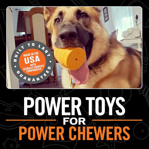 BULLYMAKE Cheeseburger Rubber Chew Toy for Dogs, Made in USA, Treat Stuffing Toy