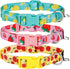 azuza 3 Pack Fruit Design Dog Collars, Comfortable Adjustable Nylon for Large Dogs, L (18-26inch), Strawberry, Lemon,