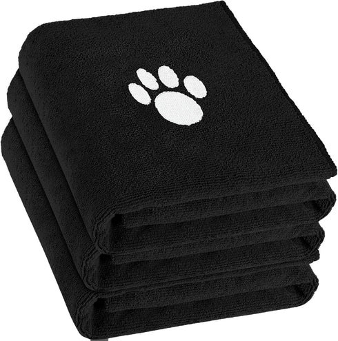 3 Pack Microfiber Dog Towels for Drying Dogs, Super Absorbent Pet Grooming Towel, Perfect for Large, Medium, Small
