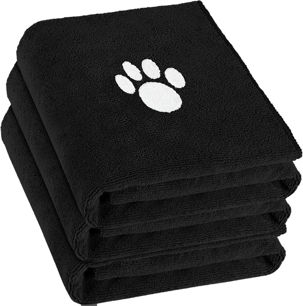 3 Pack Microfiber Dog Towels for Drying Dogs, Super Absorbent Pet Grooming Towel, Perfect for Large, Medium, Small