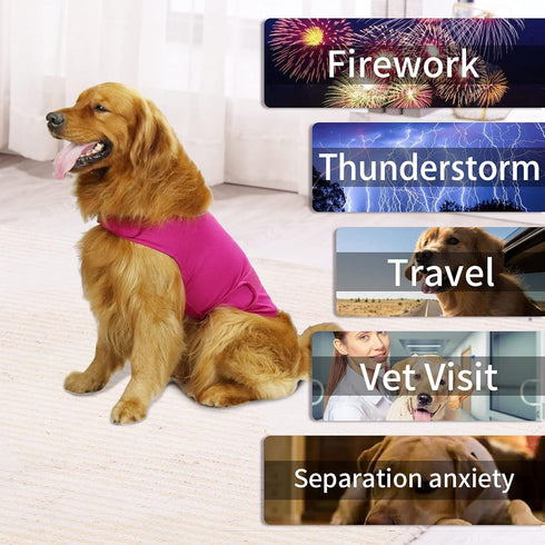 Comfort Dog Anxiety Relief Coat, Calming Vest Wrap for Thunderstorm, Travel, 4th of July Fireworks, Vet Visits,