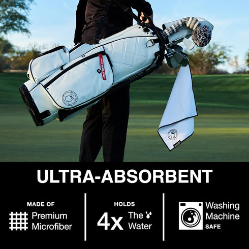 Ghost Golf Magnetic Towel (Greenside) - Ultra-Absorbent Microfiber Towel with Magnet (Hot Pink)