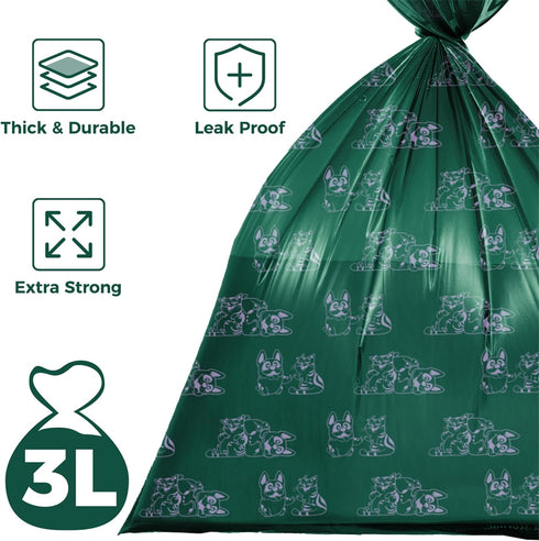 Dog Poop Bags Rolls, Extra Thick Leak-proof Waste Bags, 600 Bags in 40 Refill Rolls