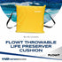 Flowt Boat Seat Cushion and Throw Cushion for Boat Safety USCG Approved Type IV, Life Cushion for Boat, Durable