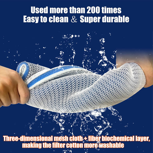 48x12 inch Fish Tank Filters, Cut Filter Pad, 8-Layer Fish Filter Floss, Aquarium Filter Media for Fish Tank and Pond