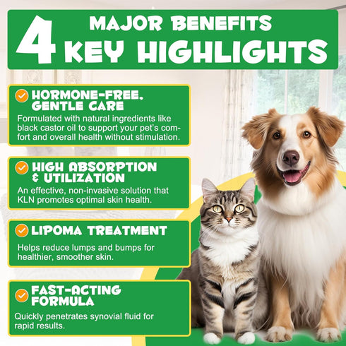 ZIXBMHYJ 2 Pack Lipoma Treatment for Dogs & Cats, Castor Oil for Lipomas, Soften Fatty Lumps & Bumps in Dog, Castor Oil